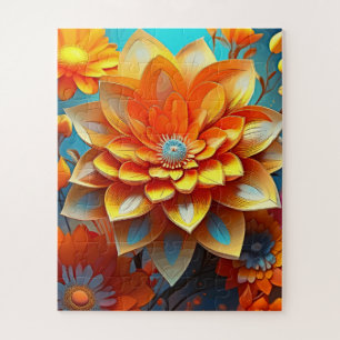 Puzzle Ilustración floral para niños