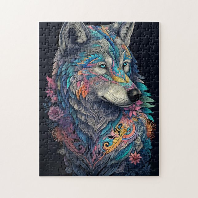 Puzzle Ilustracion Hunter Wolf (Vertical)