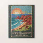 Puzzle Ilustracion Kangaroos de la Isla Stradbreak del No<br><div class="desc">Isla Stradbreak del Norte en un estilo de arte vector. Coloquialmente Straddie o North Straddie, es una isla que se encuentra en la bahía de Moreton, en el estado australiano de Queensland.</div>