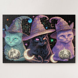 Puzzle Ilustracion Majestic Witchy Cats