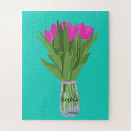 Puzzle Ilustracion moderno de la flor de los tulipanes de