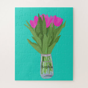 Puzzle Ilustracion moderno de la flor de los tulipanes de