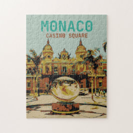 Puzzle Ilustracion Monaco Casino Côte d'Azur Francia