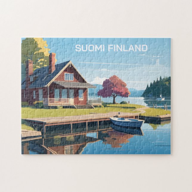 Puzzle Ilustracion Natural de Finlandia (Horizontal)