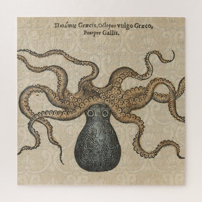 Puzzle Ilustracion Octopus Kraken Vintage (Vertical)