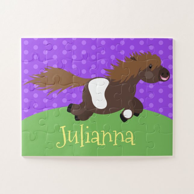 Puzzle Ilustracion personalizado de Cute feliz Shetland p (Horizontal)