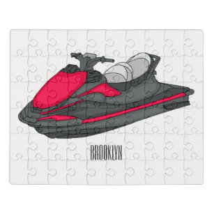 Puzzle Ilustracion personalizado de moto acuática