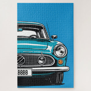 Puzzle Ilustración Pop Art de la parte delantera de un au