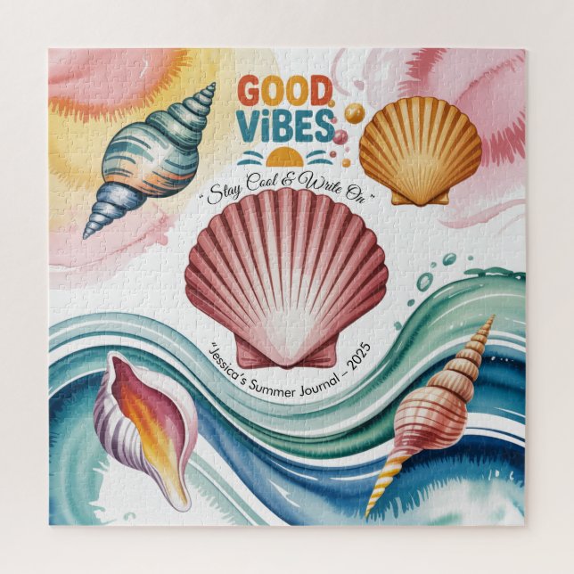 Puzzle Ilustracion Retro Beach de Summer Vibes (Vertical)