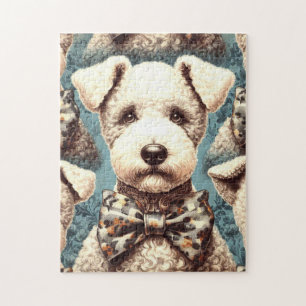 Puzzle Ilustracion Retro Bedlington Terrier