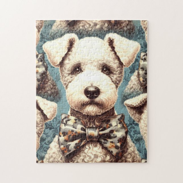 Puzzle Ilustracion Retro Bedlington Terrier (Vertical)