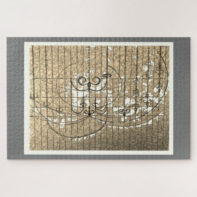 Puzzle Ilustracion sepia de candelabro misterioso (Horizontal)