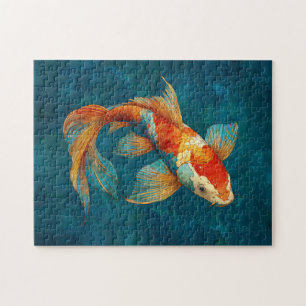 Puzzle Ilustracion Vibrant Koi Fish