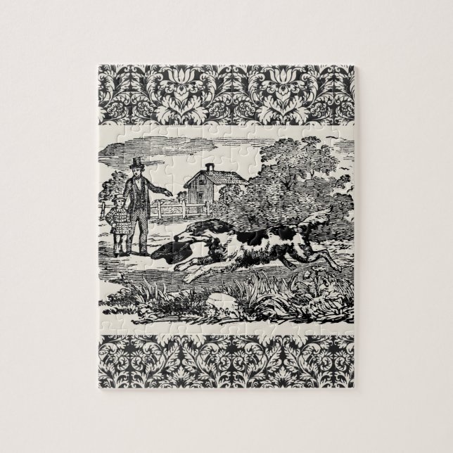 Puzzle Ilustracion victoriano de arte mascota antiguo (Vertical)