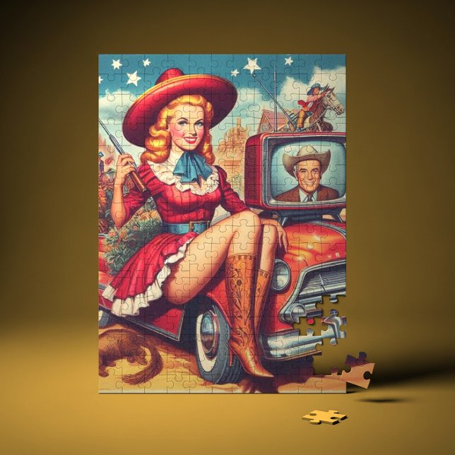 Puzzle Ilustracion Vintage Country Pin-Up (Subido por el creador)