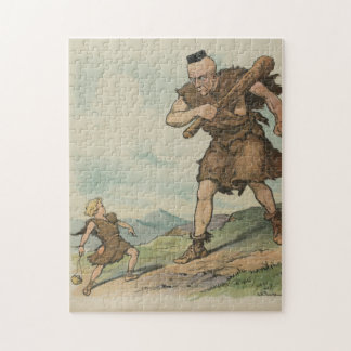 Puzzle Ilustracion Vintage David contra Goliat (1905)
