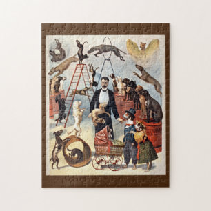 Puzzle Ilustracion vintage de Circus Dogs