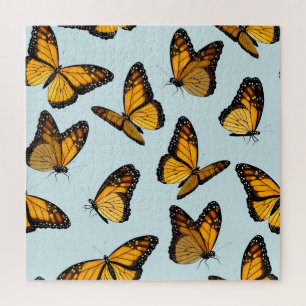 Puzzle Ilustracion Vintage de las mariposas monarcas colo