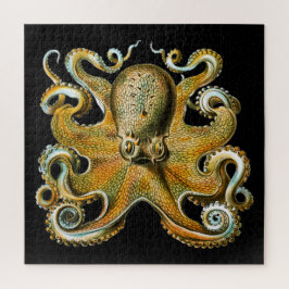 Puzzle Ilustración Vintage de Pulpo Dorado