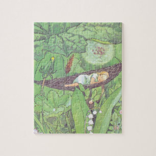 Puzzle Ilustración vintage de Thumbelina por Elsa Beskow 