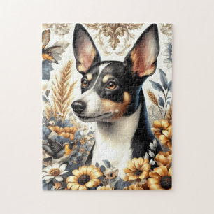Puzzle Ilustracion Vintage Rat Terrier