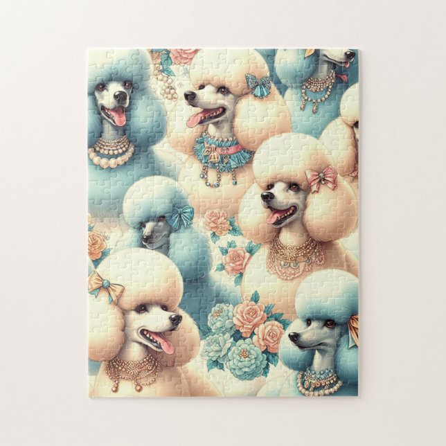 Puzzle Ilustracion Vintage Seamless Poodle (Vertical)