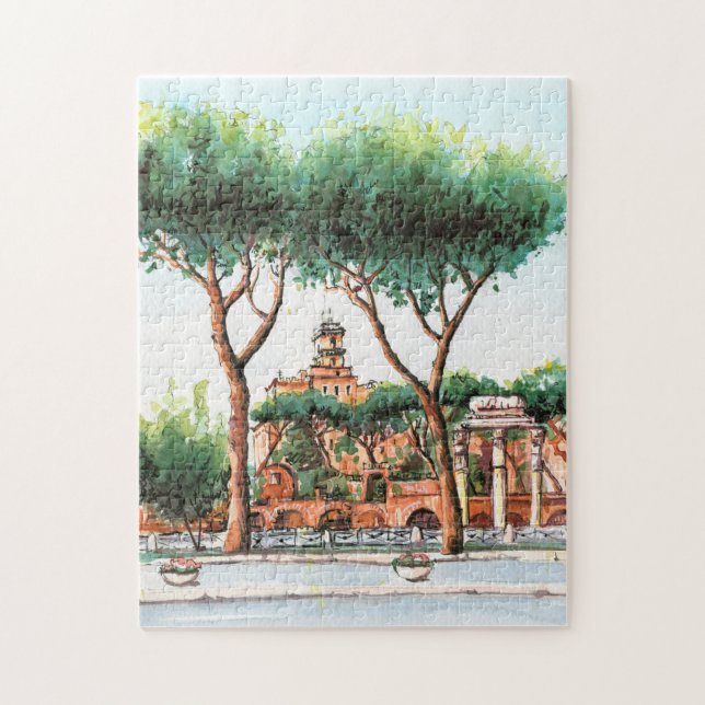 Puzzle Ilustracion Watercolor Park (Vertical)
