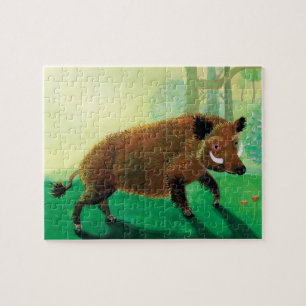 Puzzle Ilustracion Wild Boar