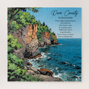 Puzzle Ilustración y poema del condado de Door, Wisconsin