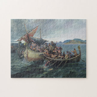 Puzzle Ilustraciones de la batalla naval de Viking del