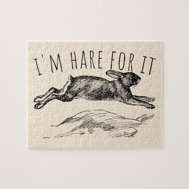 Puzzle I'm Hare For It Punny Bunny Encouraging (Horizontal)