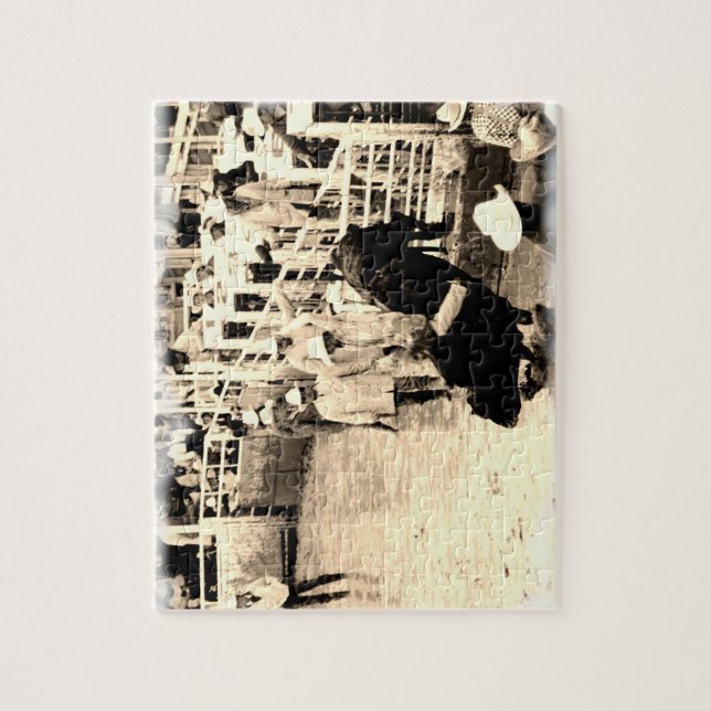 Puzzle Imagen Bucking del jinete de rodeo de Bull (Vertical)