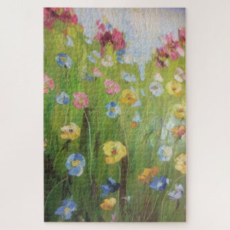 Puzzle Imagen de arte de flores pintadas