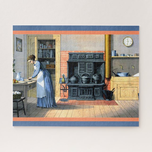 Puzzle Imagen de escena de cocina vintage (Horizontal)