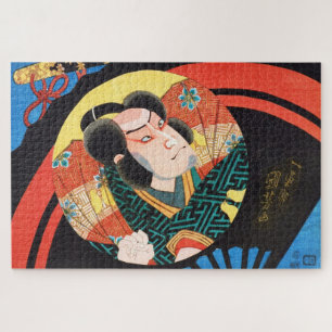 Puzzle Imagen de Utagawa kuniyoshi del actor Kabuki en un