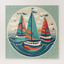 Puzzle Imagen de 'Vi tres barcos navegando el día de Navi