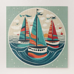 Puzzle Imagen de 'Vi tres barcos navegando el día de Navi