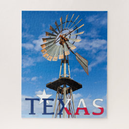 Puzzle Imagen icónica de Texas, molino de viento y logoti