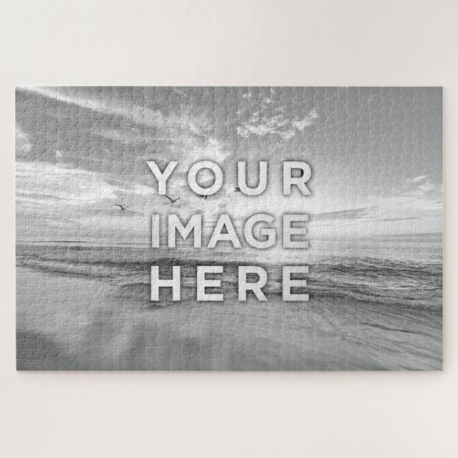 Puzzle Imagen Personalizado monocroma de más de 20" x 30" (Horizontal)