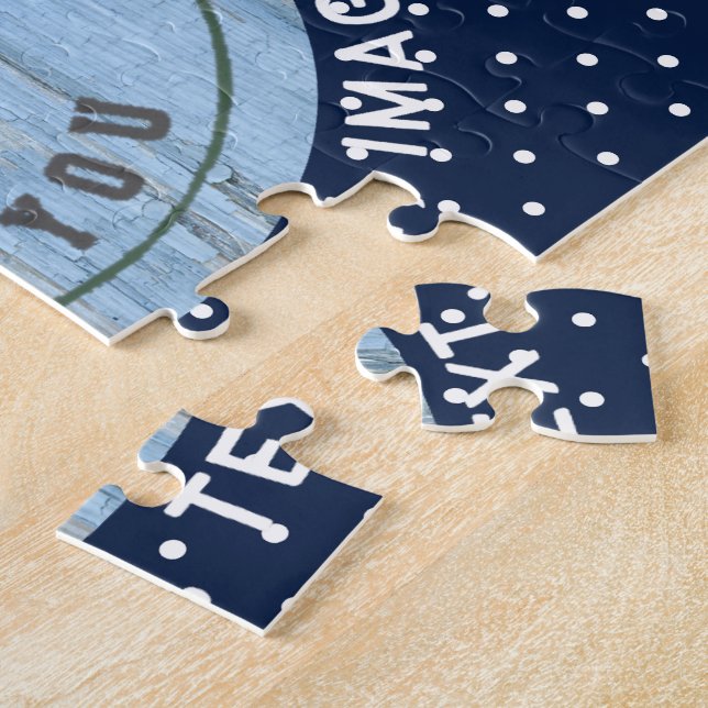 Puzzle Imagen y fondo del personalizar | 20.3 cm x 25,4 c (Lado)