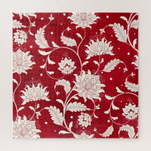 Puzzle imitación de porcelana china: pintura floral