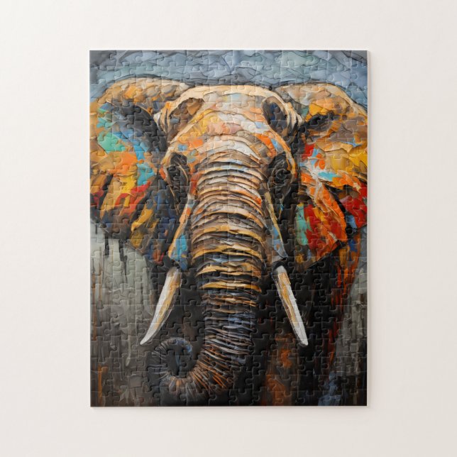 Puzzle Impasto Elephant (Vertical)