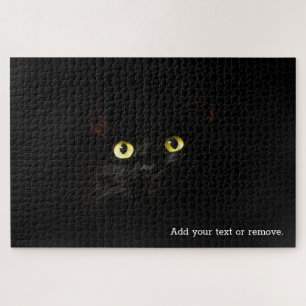 Puzzle IMPOSIBLE 1: gato negro contra fondo negro,