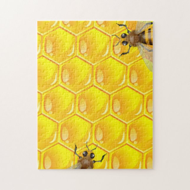 Puzzle Imposible Honeycomb con abejas (Vertical)