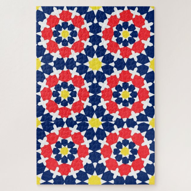 Puzzle impresión abstracta con estrellas y x-es (Vertical)