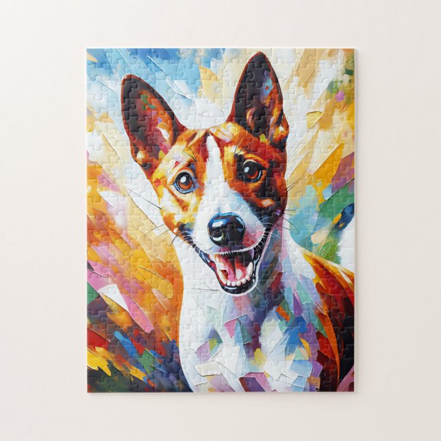 Puzzle Impresión Acrílica de Perro Basenji Regalo para Am (Vertical)