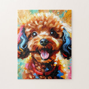 Puzzle Impresión Acrílica de Perro Caniche Miniatura Rega
