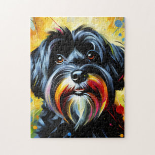 Puzzle Impresión Acrílica de Perro Havanés Negro Regalo p
