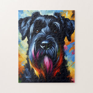 Puzzle Impresión acrílica de perro Schnauzer gigante Co