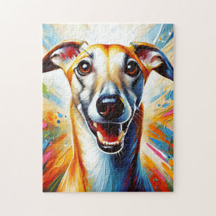 Puzzle Impresión acrílica de perro Whippet Regalo para am